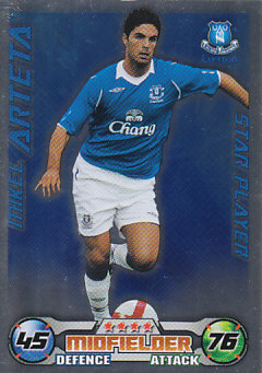 Mikel Arteta Everton 2008/09 Topps Match Attax Star Player #107